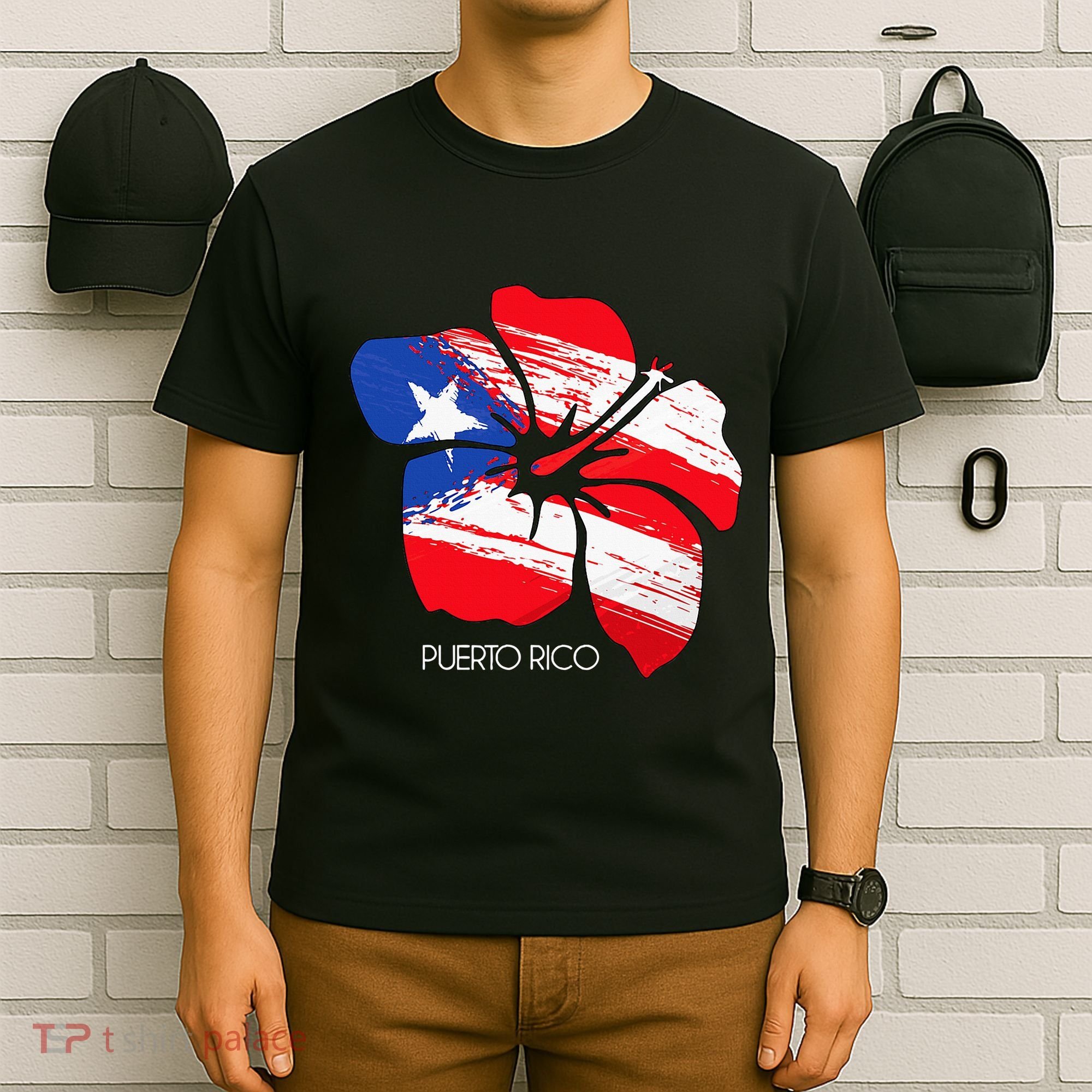 Puerto Rico Culture Roots Amapola Boricua Flag T-Shirt