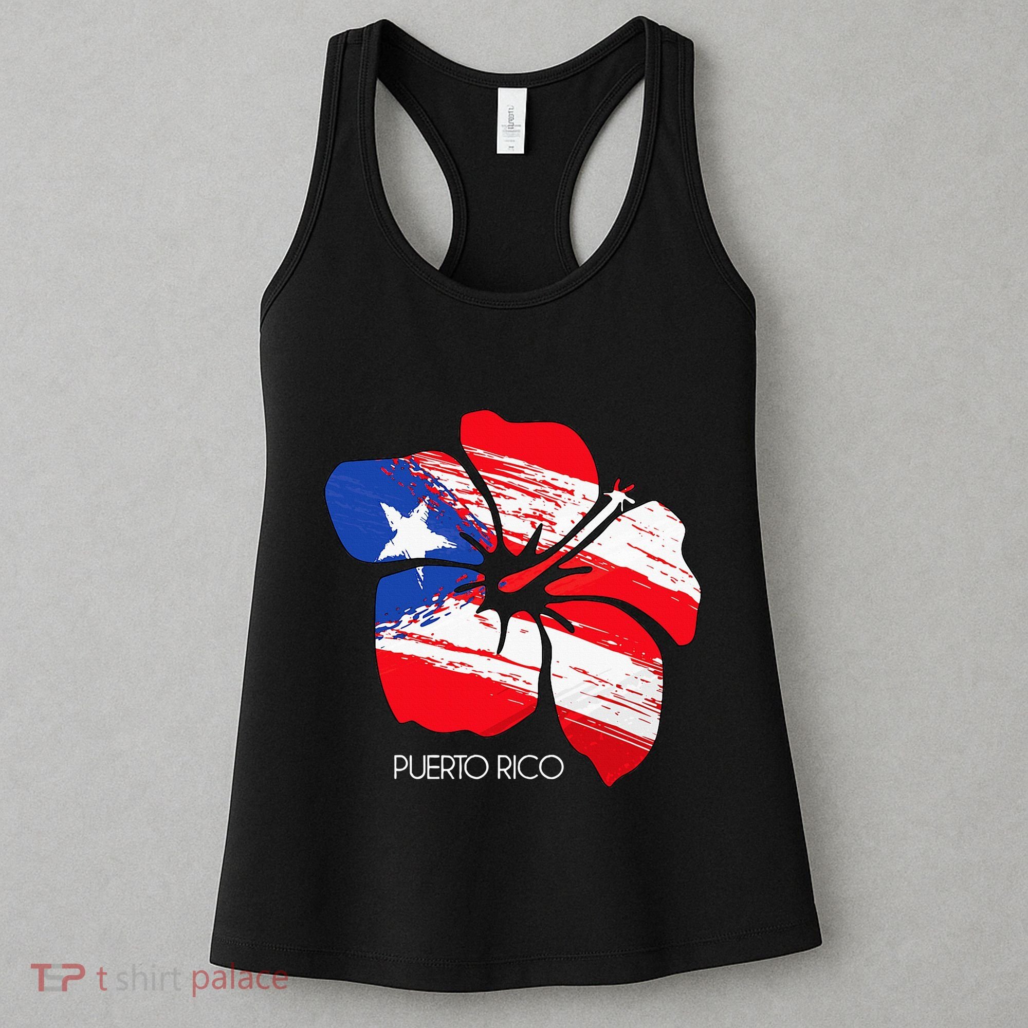 Puerto Rico Culture Roots Amapola Boricua Flag Women's Tank Top