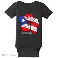 Puerto Rico Culture Roots Amapola Boricua Flag Baby Bodysuit thumb 0