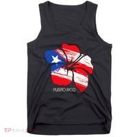 Puerto Rico Culture Roots Amapola Boricua Flag Tank Top thumb 0