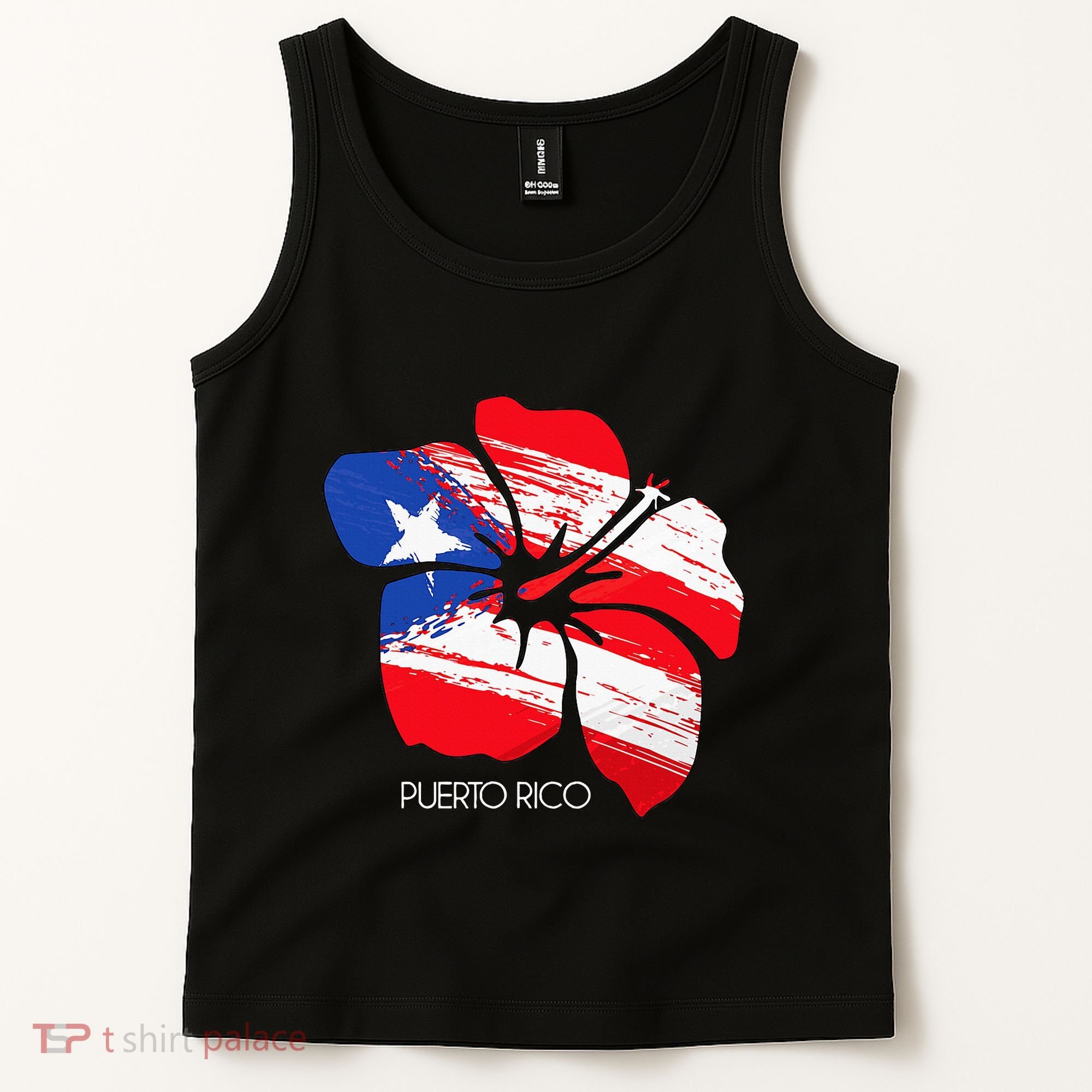 Puerto Rico Culture Roots Amapola Boricua Flag Tank Top