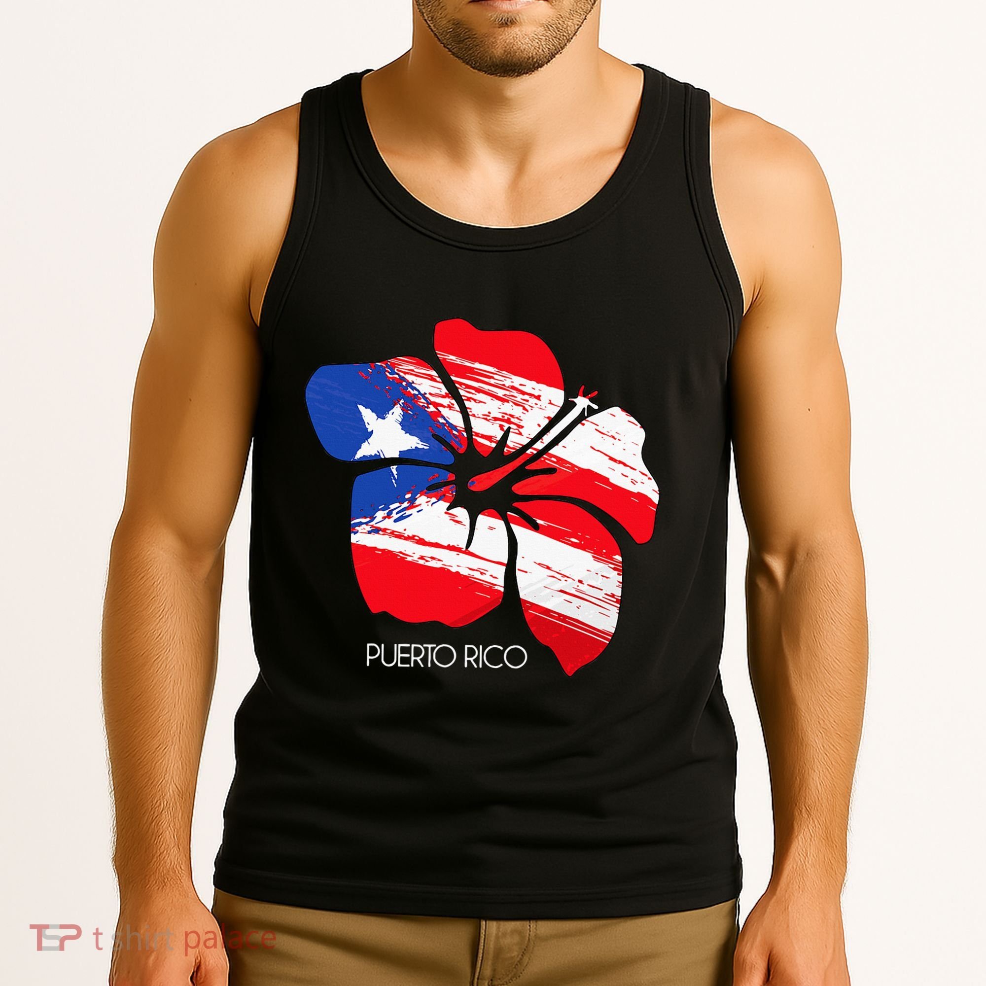 Puerto Rico Culture Roots Amapola Boricua Flag Tank Top