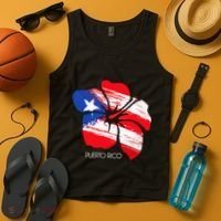 Puerto Rico Culture Roots Amapola Boricua Flag Tank Top thumb 4