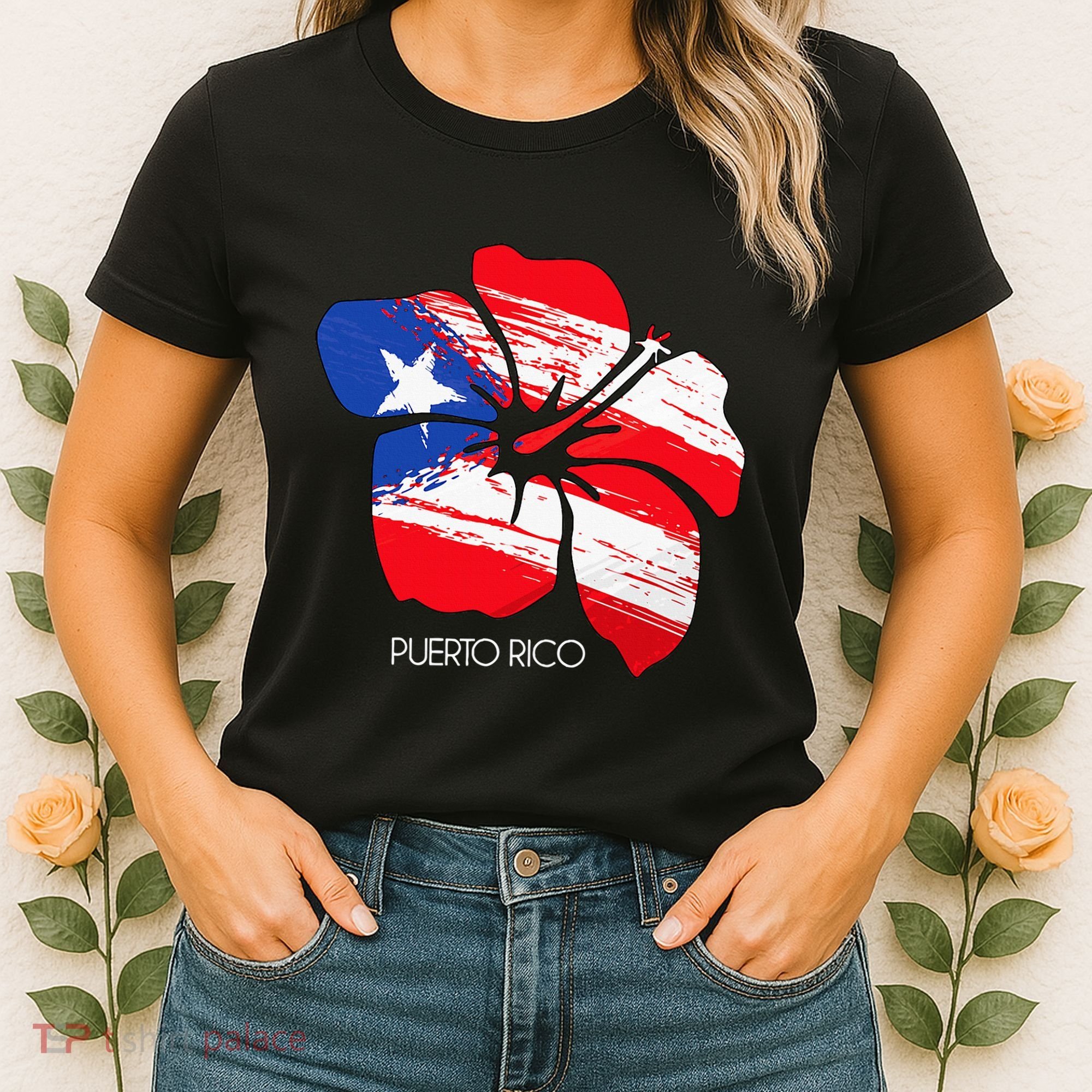 Puerto Rico Culture Roots Amapola Boricua Flag Women's T-Shirt
