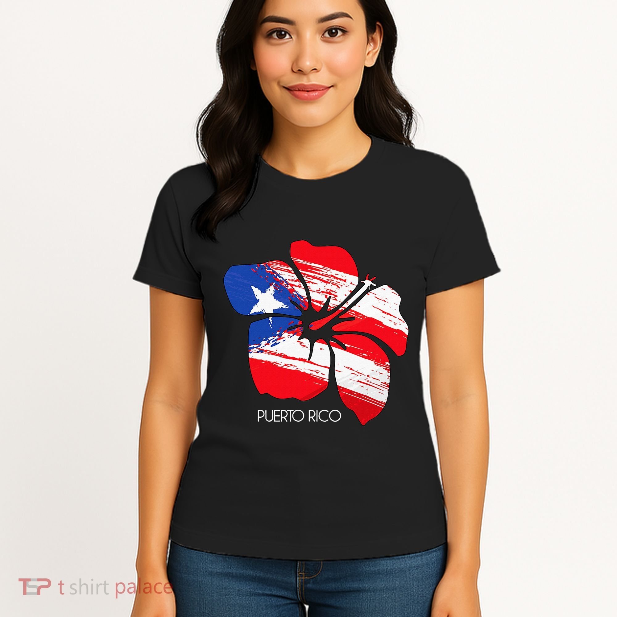 Puerto Rico Culture Roots Amapola Boricua Flag Women's T-Shirt
