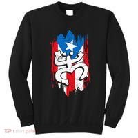Puerto Rico Coqui Taino Symbol Puerto Rican Flag Frog Retro Sweatshirt thumb 0