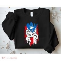 Puerto Rico Coqui Taino Symbol Puerto Rican Flag Frog Retro Sweatshirt thumb 2
