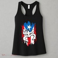 Puerto Rico Coqui Taino Symbol Puerto Rican Flag Frog Retro Women's Tank Top thumb 3