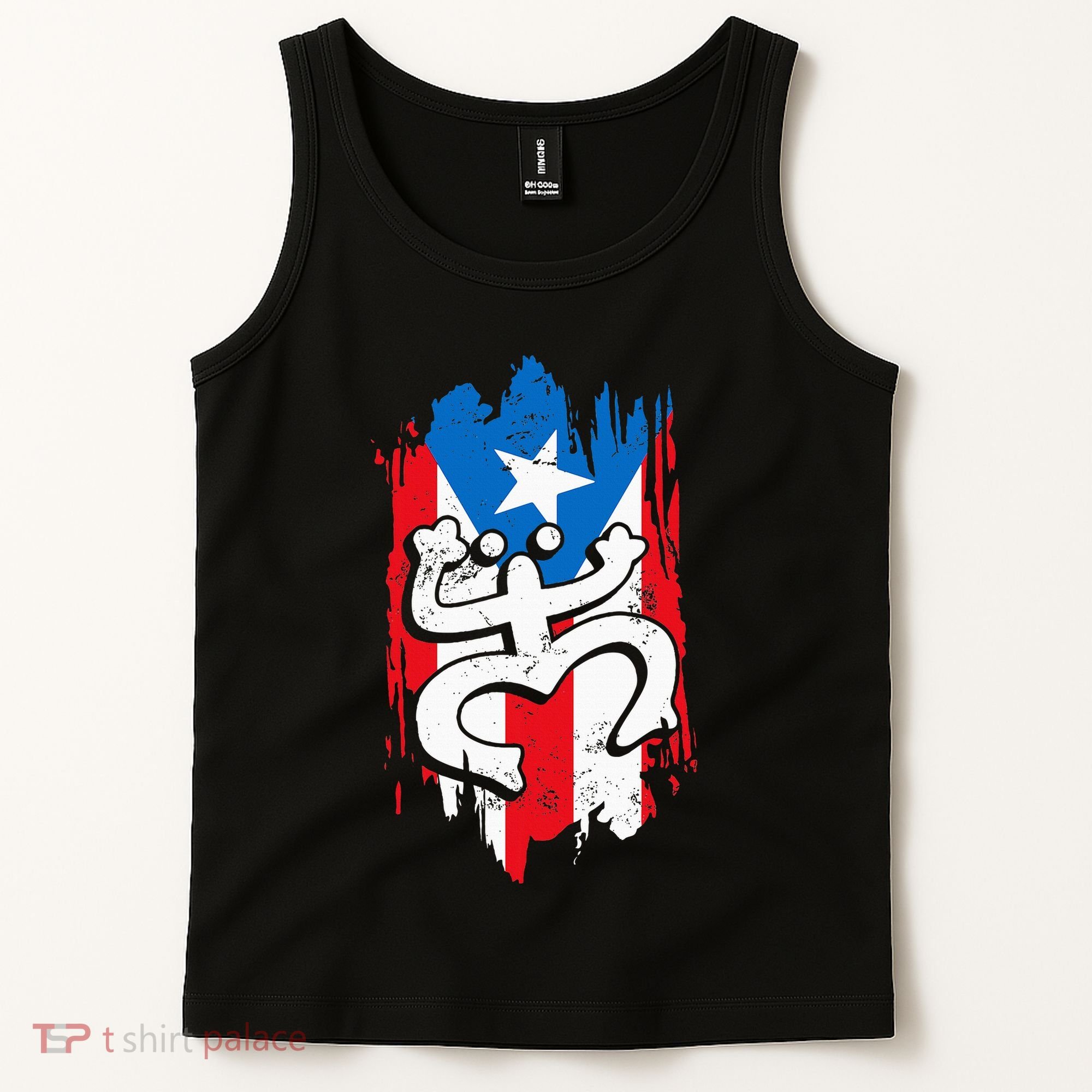 Puerto Rico Coqui Taino Symbol Puerto Rican Flag Frog Retro Tank Top