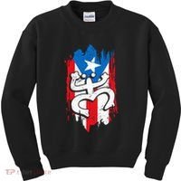Puerto Rico Coqui Taino Symbol Puerto Rican Flag Frog Retro Kids Sweatshirt thumb 0