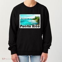 Puerto Rico Caribbean Retro Poster Women's Sweatshirt thumb 0