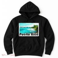 Puerto Rico Caribbean Retro Poster Hoodie thumb 0