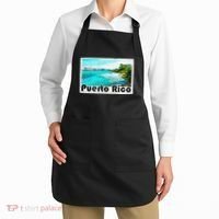 Puerto Rico Caribbean Retro Poster Apron thumb 2