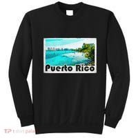 Puerto Rico Caribbean Retro Poster Sweatshirt thumb 0