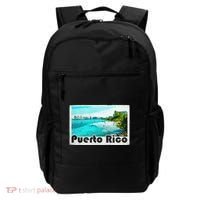 Puerto Rico Caribbean Retro Poster Backpack thumb 0