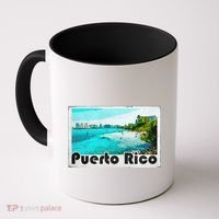 Puerto Rico Caribbean Retro Poster Coffee Mug thumb 0