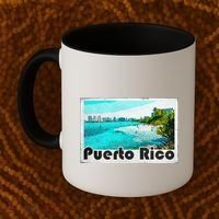 Puerto Rico Caribbean Retro Poster Coffee Mug thumb 2