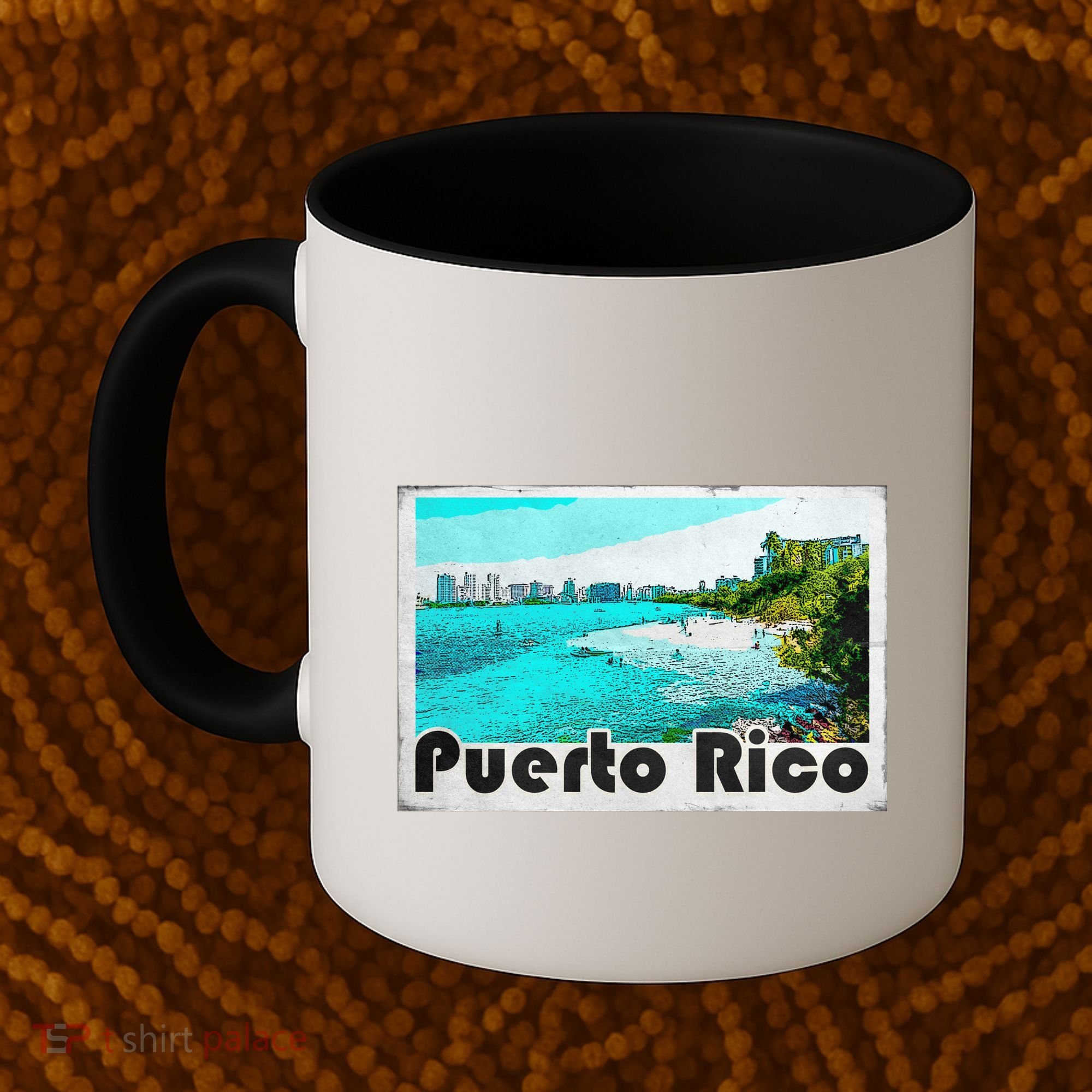 Puerto Rico Caribbean Retro Poster Coffee Mug