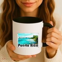 Puerto Rico Caribbean Retro Poster Coffee Mug thumb 3