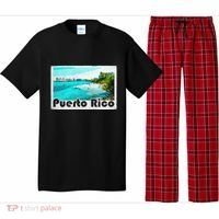 Puerto Rico Caribbean Retro Poster Pajama Set thumb 0
