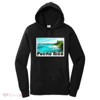 Puerto Rico Caribbean Retro Poster Women's Hoodie thumb 0