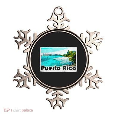 Puerto Rico Caribbean Retro Poster Ornament