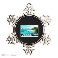 Puerto Rico Caribbean Retro Poster Ornament thumb 0