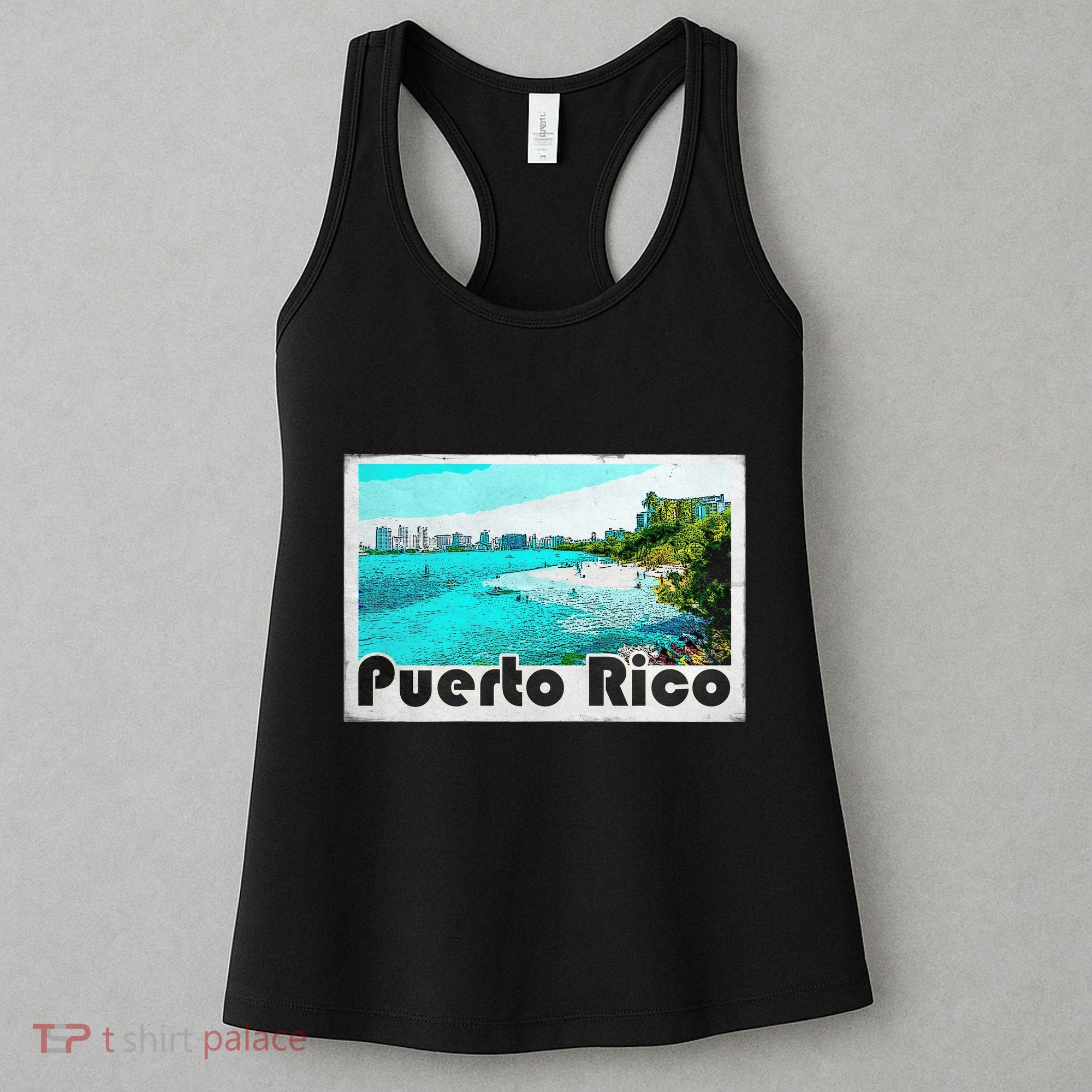 Puerto Rico Caribbean Retro Poster Women's Tank Top