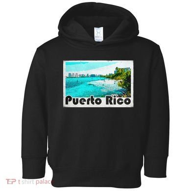 Puerto Rico Caribbean Retro Poster Toddler Hoodie