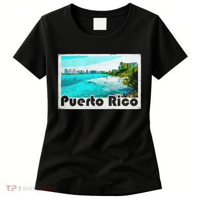 Puerto Rico Caribbean Retro Poster Women's T-Shirt