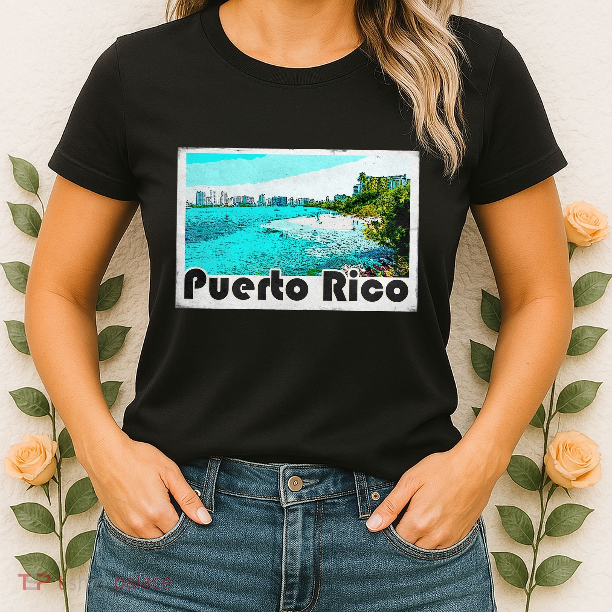 Puerto Rico Caribbean Retro Poster Women's T-Shirt
