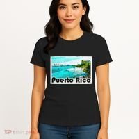 Puerto Rico Caribbean Retro Poster Women's T-Shirt thumb 4