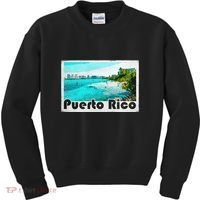 Puerto Rico Caribbean Retro Poster Kids Sweatshirt thumb 0