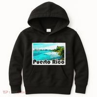 Puerto Rico Caribbean Retro Poster Kids Hoodie thumb 0