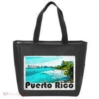 Puerto Rico Caribbean Retro Poster Tote Bag thumb 0