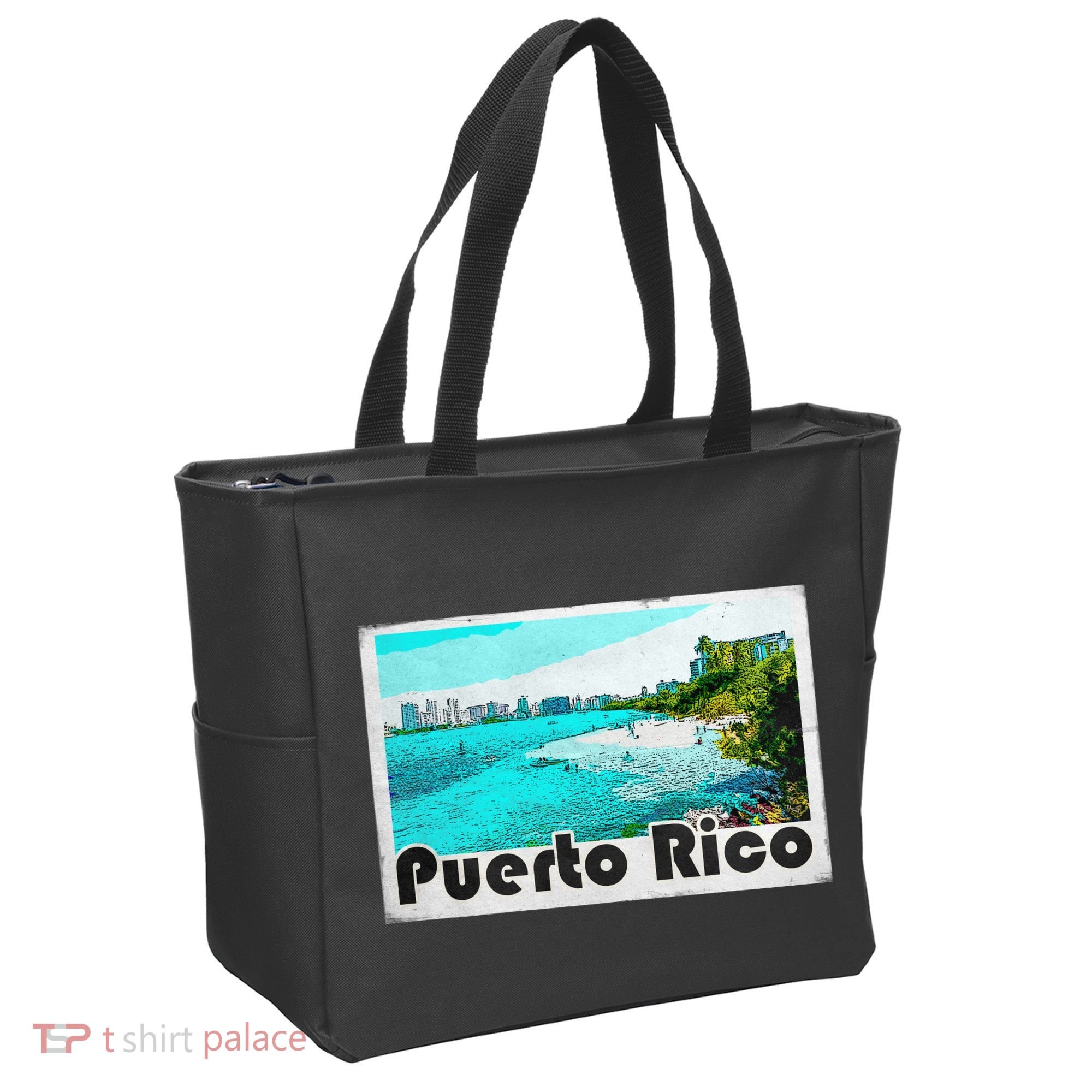 Puerto Rico Caribbean Retro Poster Tote Bag