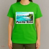 Puerto Rico Caribbean Retro Poster T-Shirt thumb 4