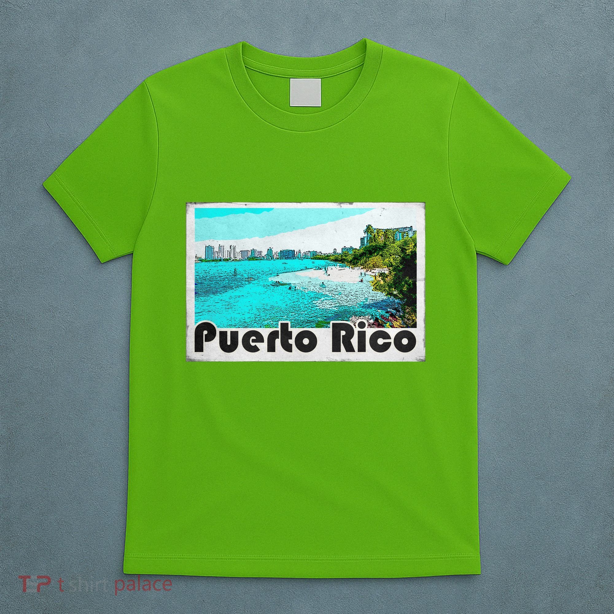 Puerto Rico Caribbean Retro Poster T-Shirt