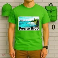 Puerto Rico Caribbean Retro Poster T-Shirt thumb 6