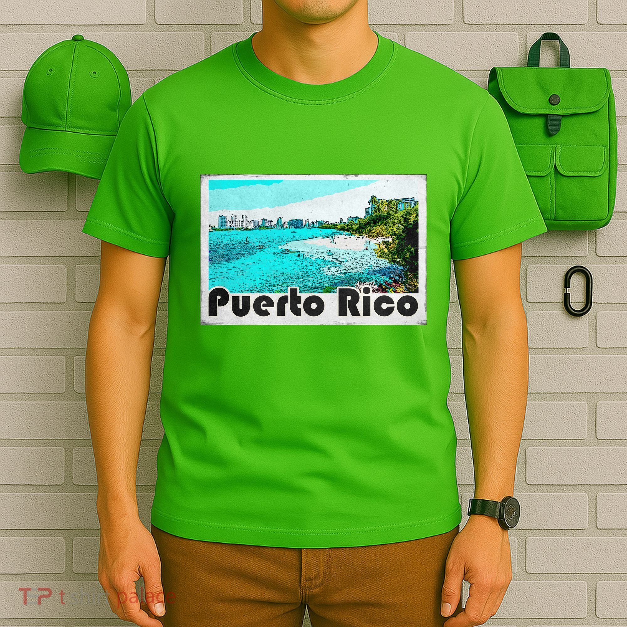 Puerto Rico Caribbean Retro Poster T-Shirt