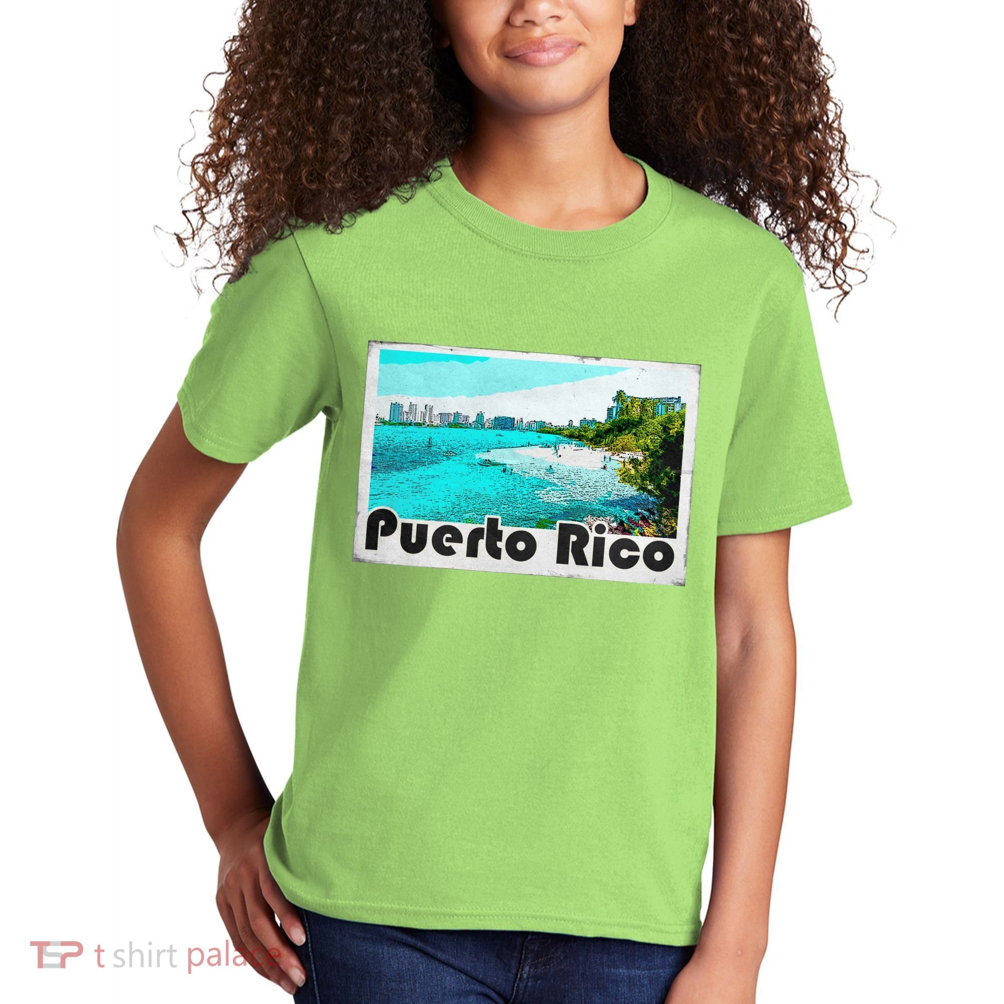 Puerto Rico Caribbean Retro Poster Kids T-Shirt