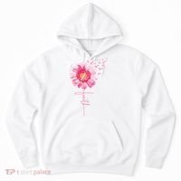 Pink Ribbon Daisy Faith Breast Cancer Awareness Month Gift Hoodie thumb 0