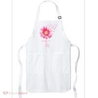 Pink Ribbon Daisy Faith Breast Cancer Awareness Month Gift Apron thumb 0
