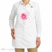 Pink Ribbon Daisy Faith Breast Cancer Awareness Month Gift Apron thumb 2