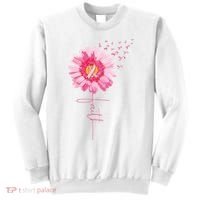 Pink Ribbon Daisy Faith Breast Cancer Awareness Month Gift Sweatshirt thumb 0