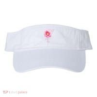 Pink Ribbon Daisy Faith Breast Cancer Awareness Month Gift Visor thumb 0