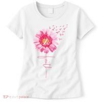 Pink Ribbon Daisy Faith Breast Cancer Awareness Month Gift Women's T-Shirt thumb 0