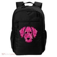 Pink Ribbon Dog Inspirational Breast Cancer Awareness Gift Backpack thumb 0