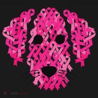Pink Ribbon Dog Inspirational Breast Cancer Awareness Gift Coaster thumb 2