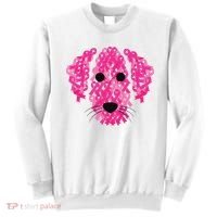 Pink Ribbon Dog Inspirational Breast Cancer Awareness Gift Sweatshirt thumb 0